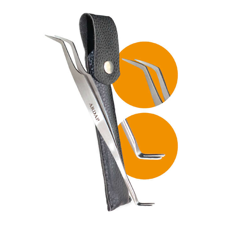 ARDAP Zeckenzange mit Pinzette aus Edelstahl